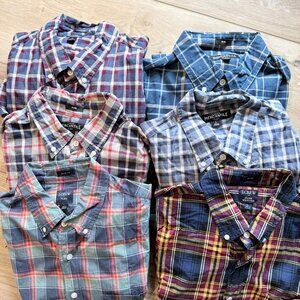Men’s Sz L J.Crew Button Down Shirt Lot – 6 L/S Dress Shirts – Biz Casual Bundle